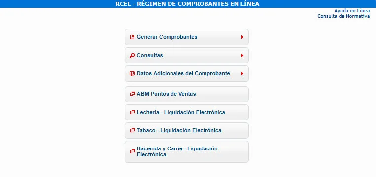 regimen de comprobantes en línea